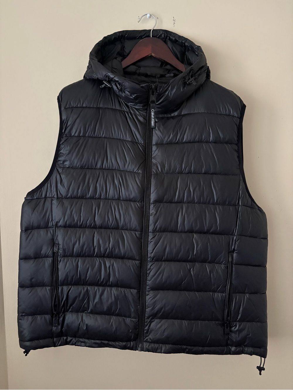 Calvin Klein Men's Black Quilted Hooded Puffer Vest Sz. XXL New